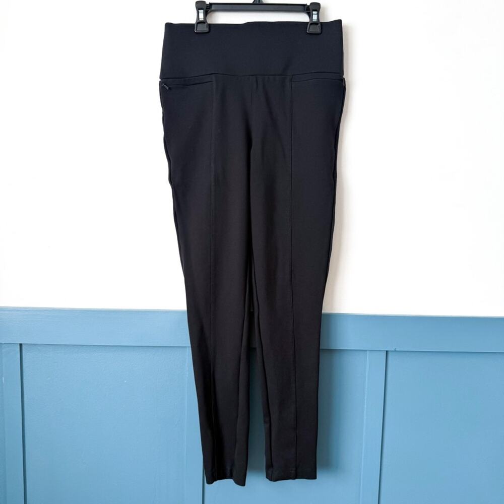 Betabrand SMALL Power Down Skinny Pants Black High Rise Pull-On - Picture 3 of 6